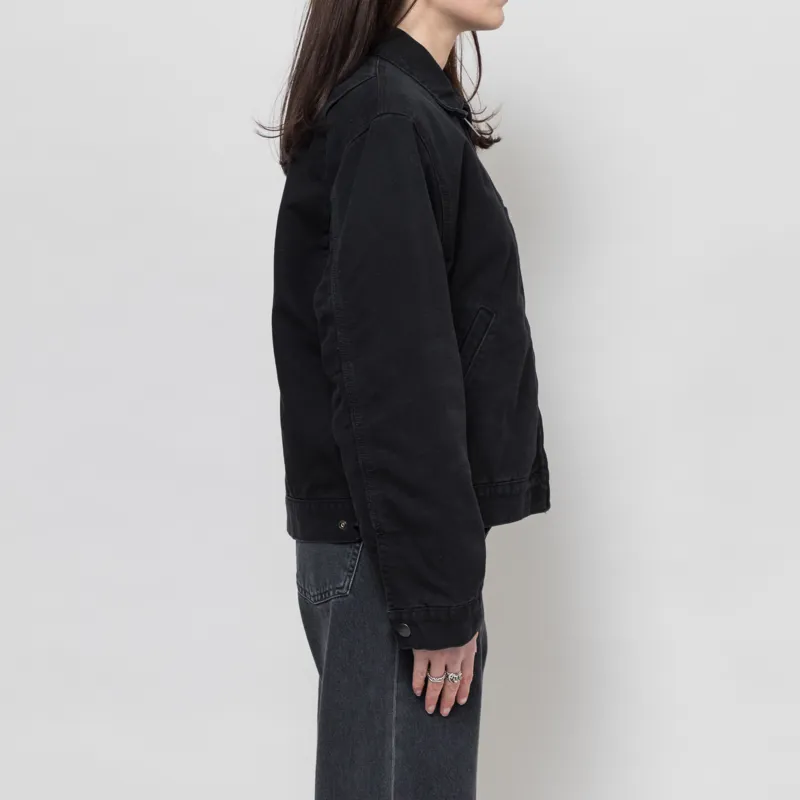 Carhartt WIP Womens Dayton Jacket Black Stone Canvas-3