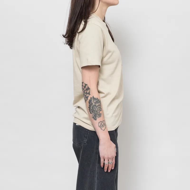Carhartt WIP Womens Pocket T Shirt Fleur De Sel-3