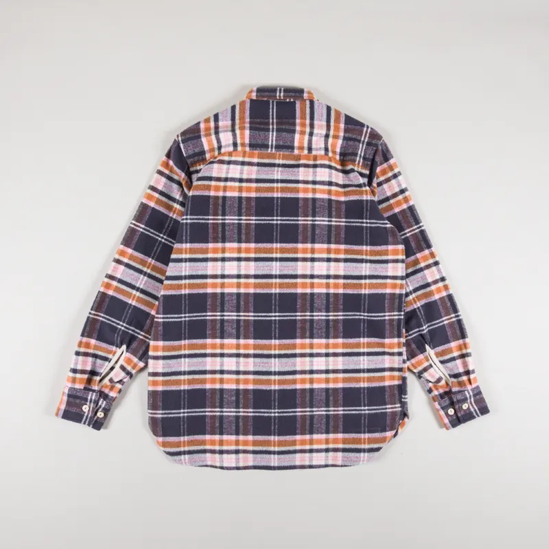 Universal Works Brushed Stripe Work Shirt Grey Check-1