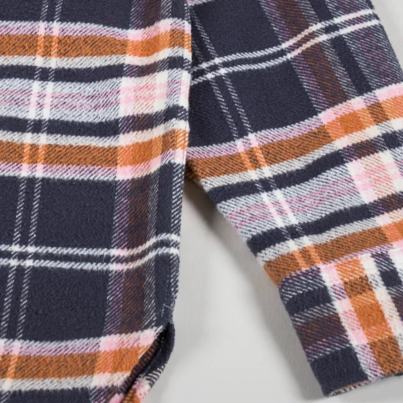 Universal Works Brushed Stripe Work Shirt Grey Check-4