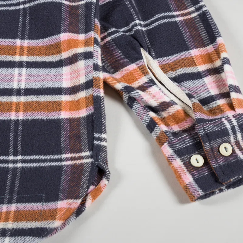 Universal Works Brushed Stripe Work Shirt Grey Check-5