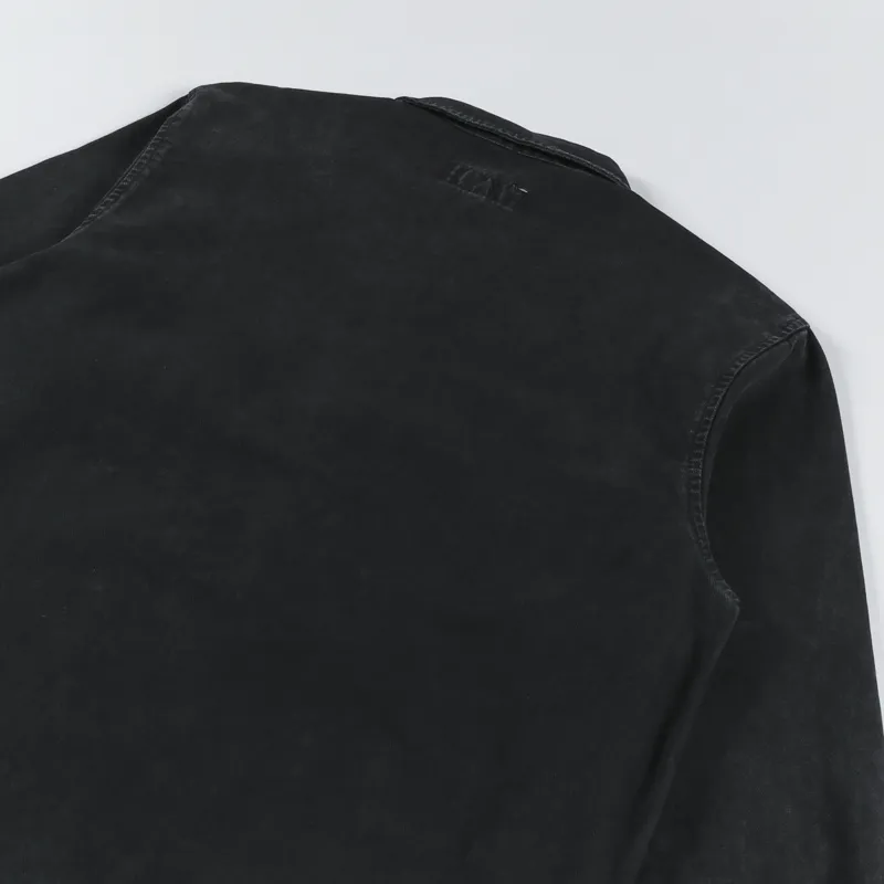 Stussy Washed Canvas Zip Shirt Black
