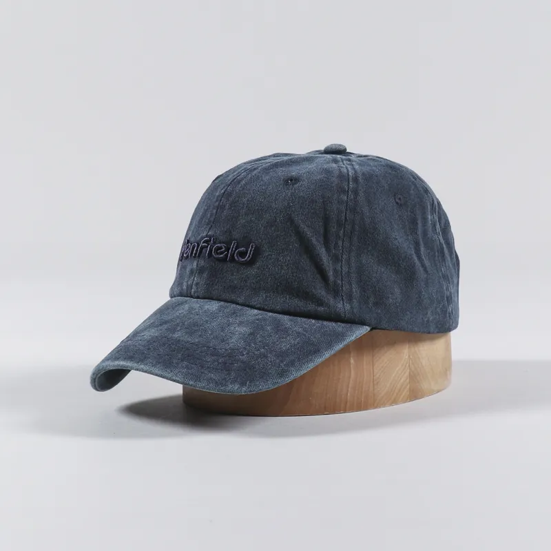 Penfield Mens Washed Curved Peak Baseball Cap Navy Blazer