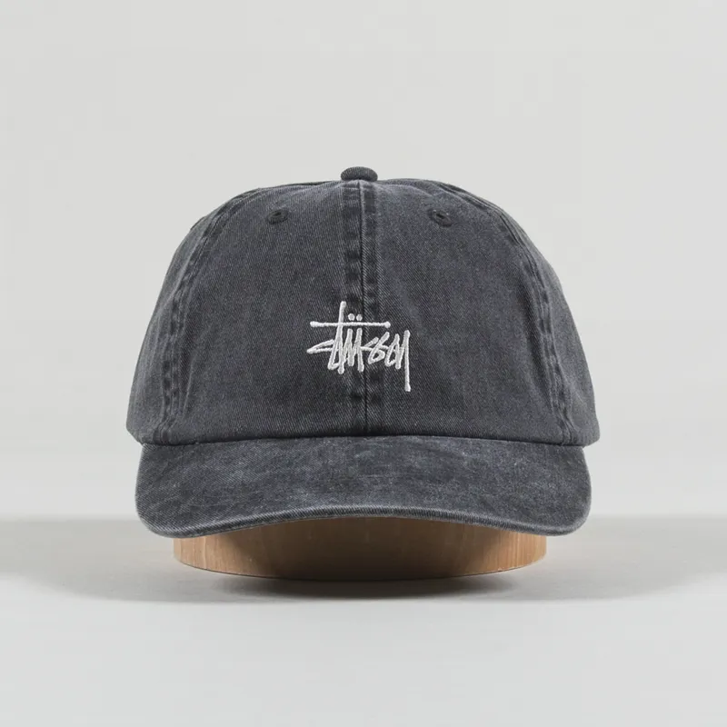 Stussy Stock Low Pro Cap Washed Charcoal-1
