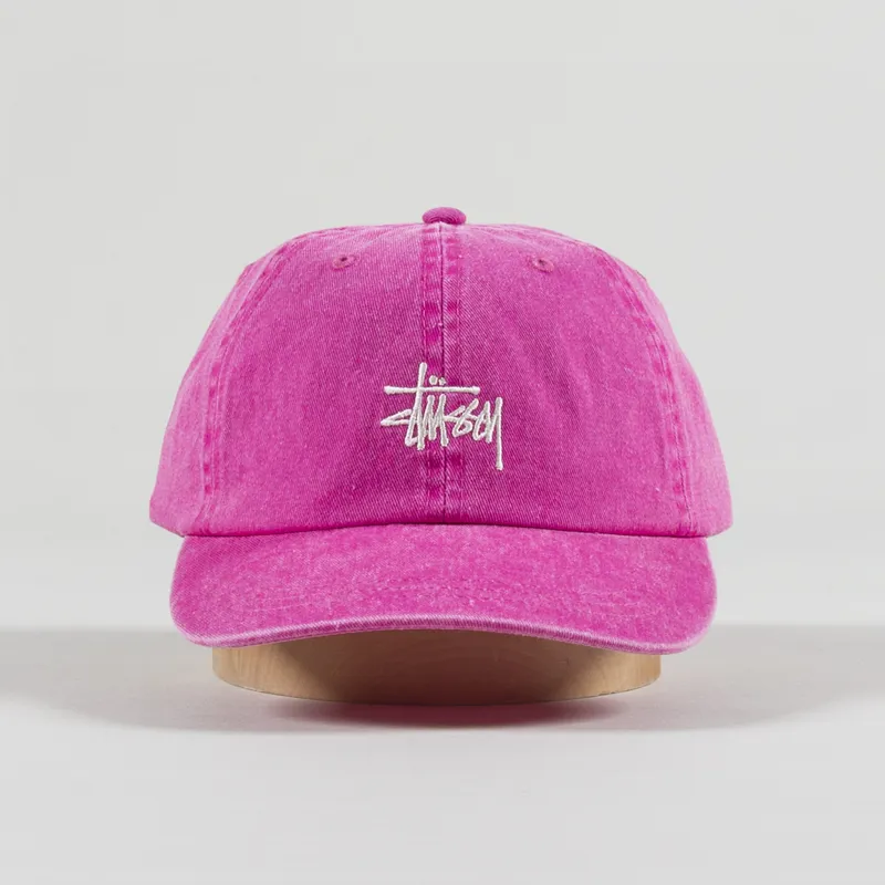 Stussy Stock Low Pro Cap Washed Magenta