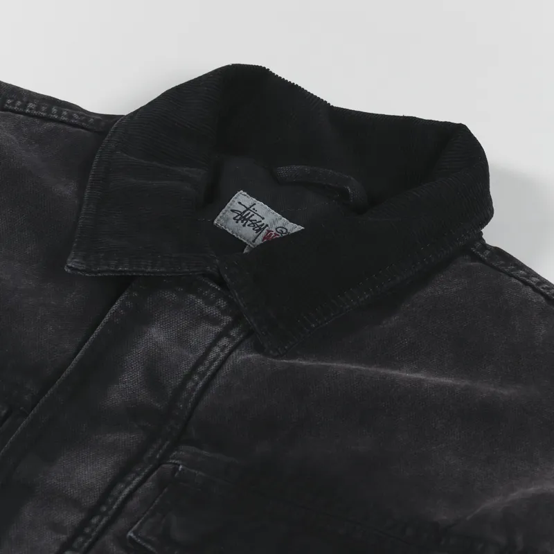 Stussy Washed Canvas Shop Jacket Black-9