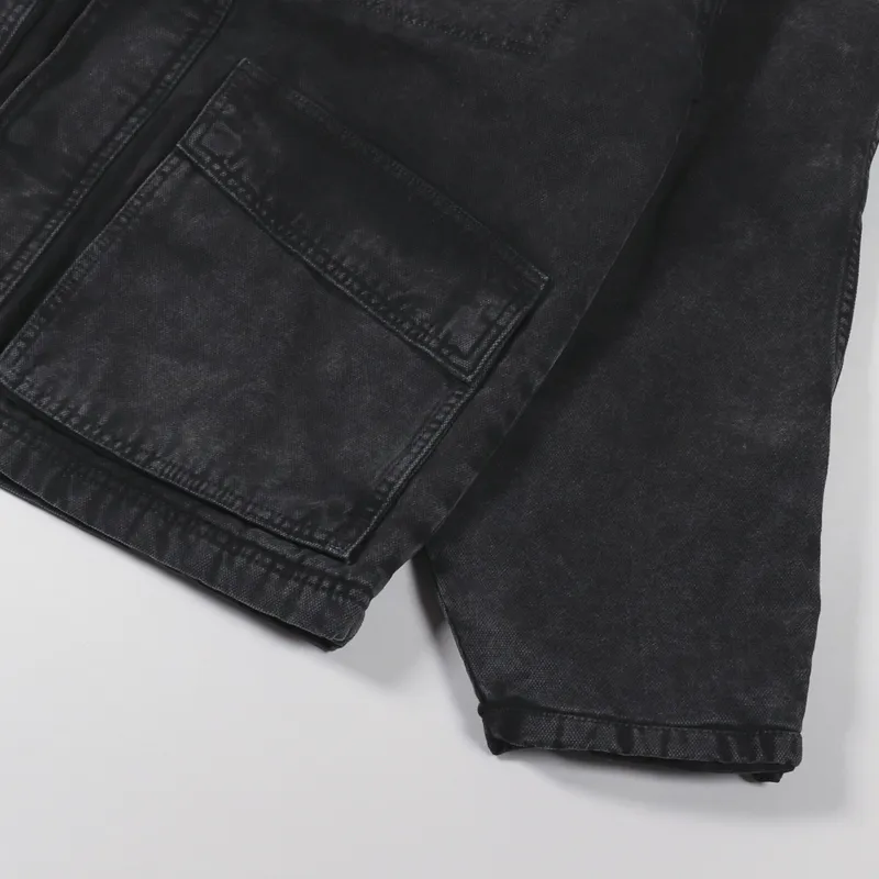 Stussy Washed Canvas Shop Jacket Black-7