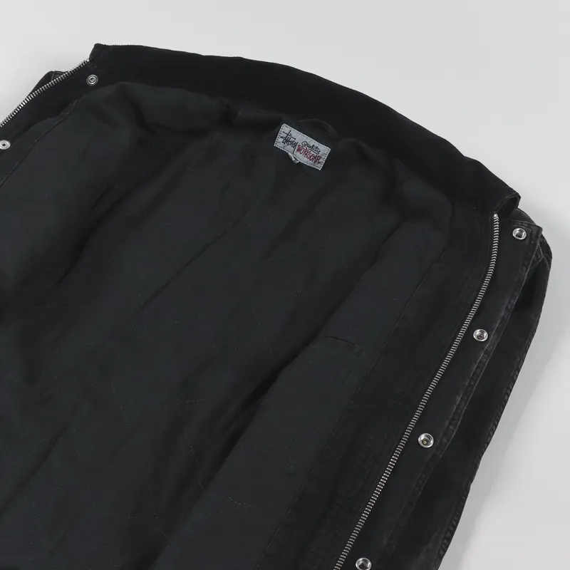 Stussy Washed Canvas Shop Jacket Black-6
