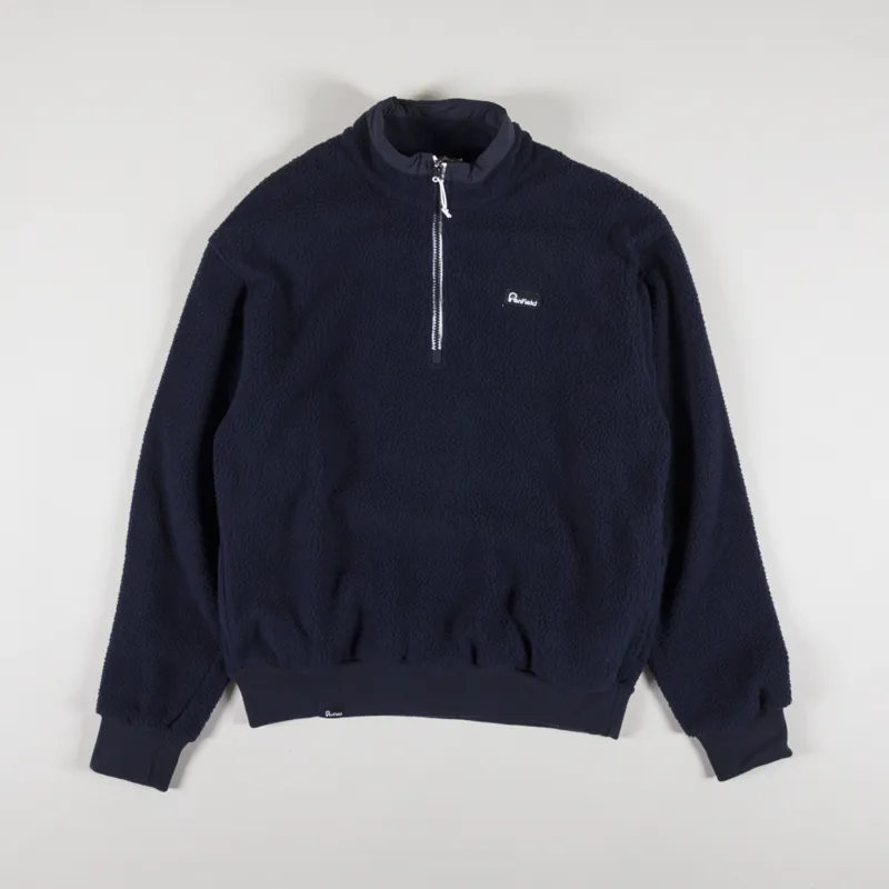 Penfield Mens Washed Fleece Jacket Funnel Blue Navy Blazer