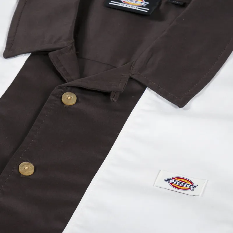 Dickies Westover Short Sleeve Shirt Dark Brown-4
