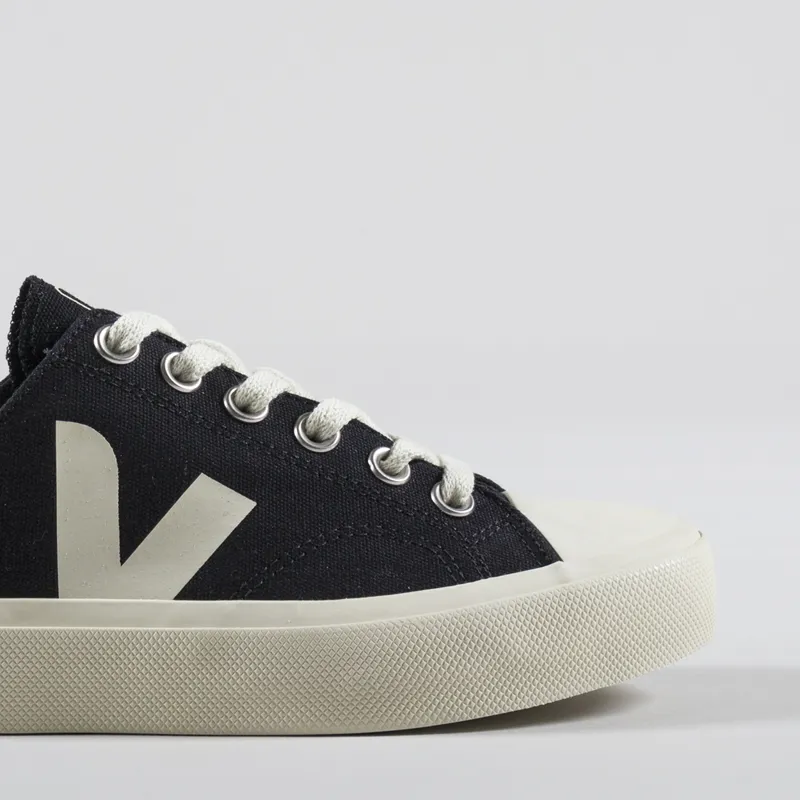 Veja Womens Wata II Low Canvas Shoes Black Pierre-6