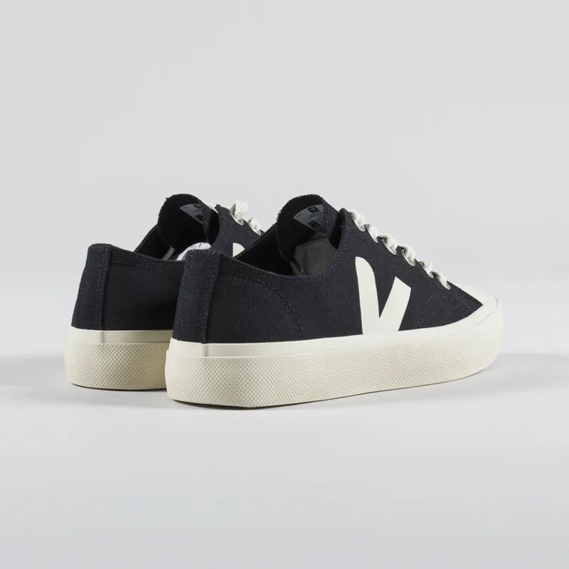 Veja Womens Wata II Low Canvas Shoes Black Pierre-3