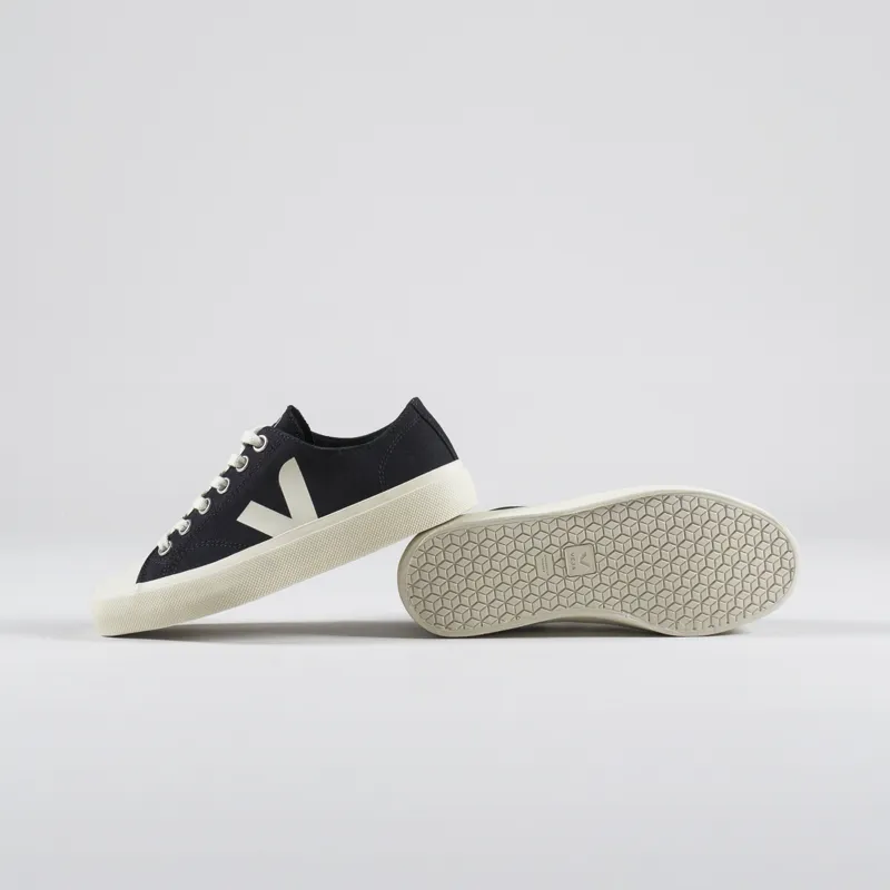 Veja Womens Wata II Low Canvas Shoes Black Pierre-2
