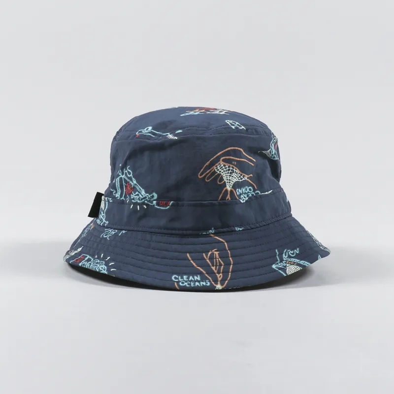 Patagonia Wavefarer Bucket Hat Clean Currents Tidepool Blue-2