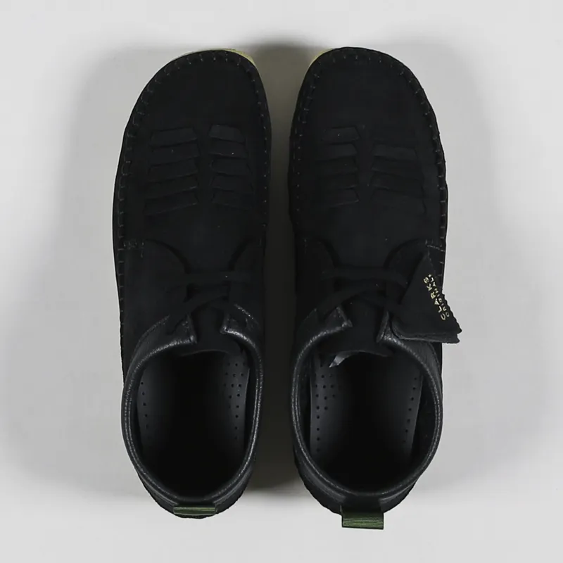 Clarks Originals Weaver Weft Shoes Black Suede-2