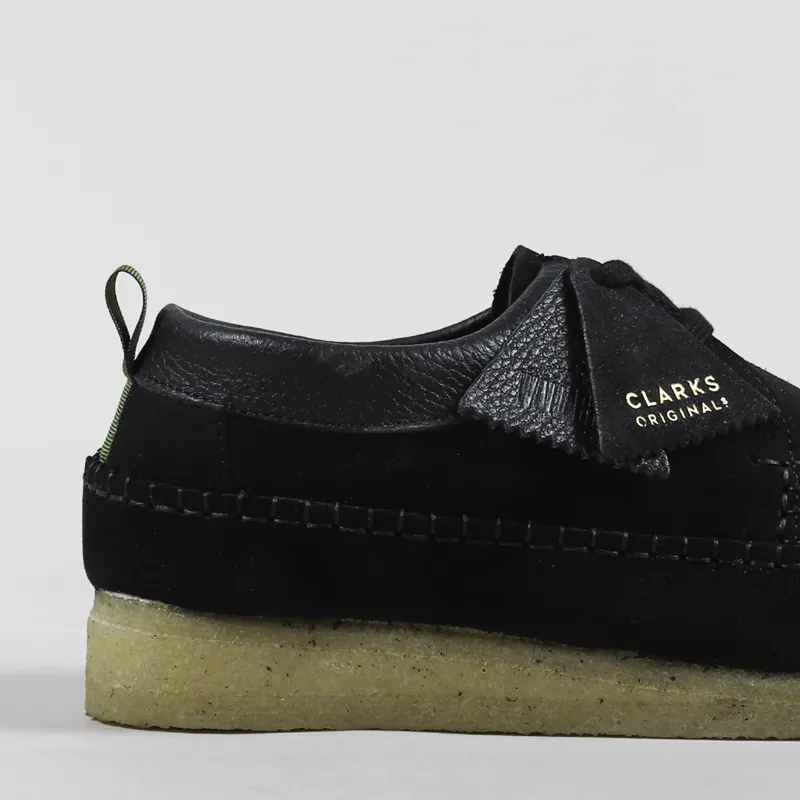 Clarks Originals Weaver Weft Shoes Black Suede-5