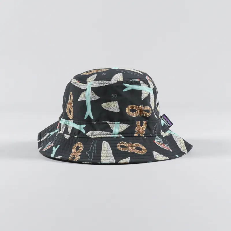 Patagonia Wavefarer Bucket Hat Flyfish Ink Black-2