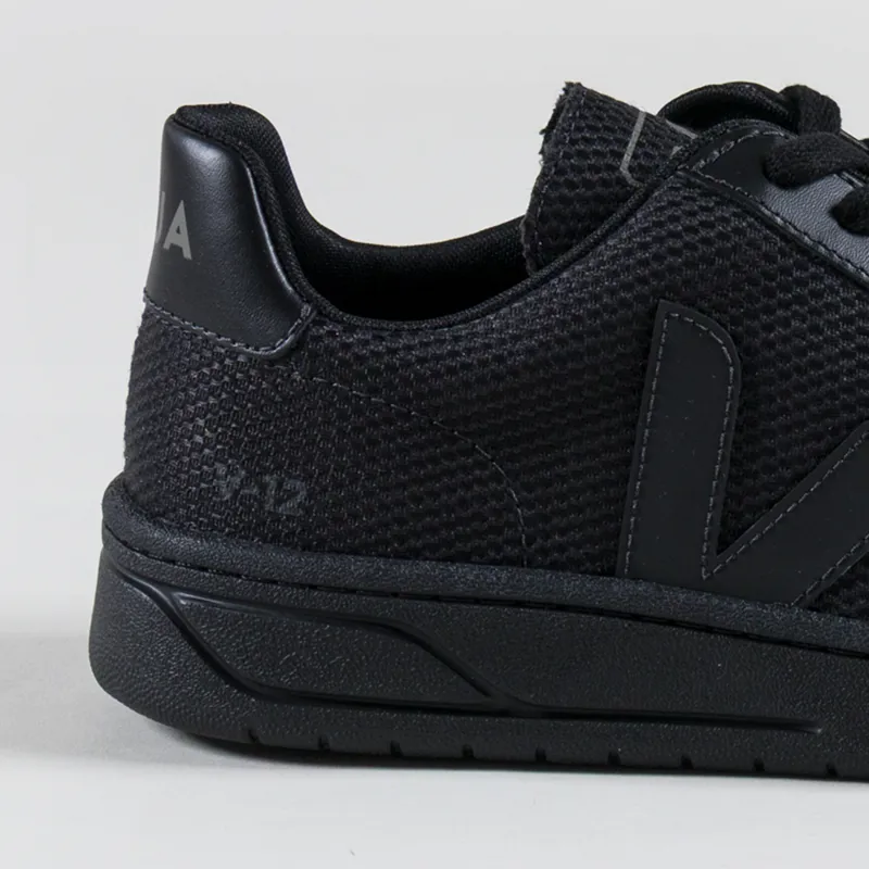 Veja Womens V-12 B-Mesh Shoes Full Black-4