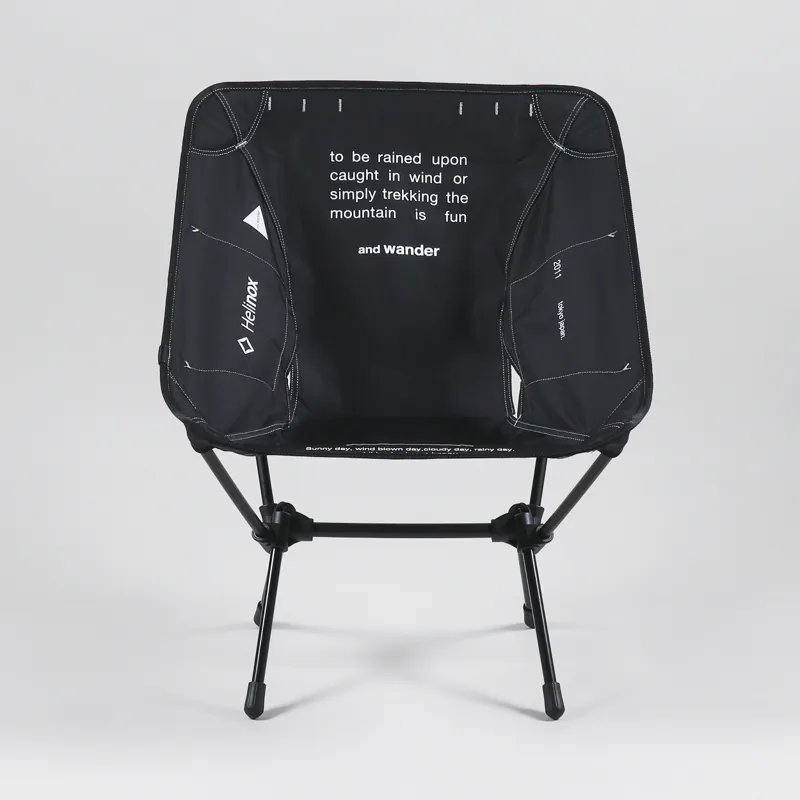 And Wander x Helinox Outdoor Camping Folding Chair Black