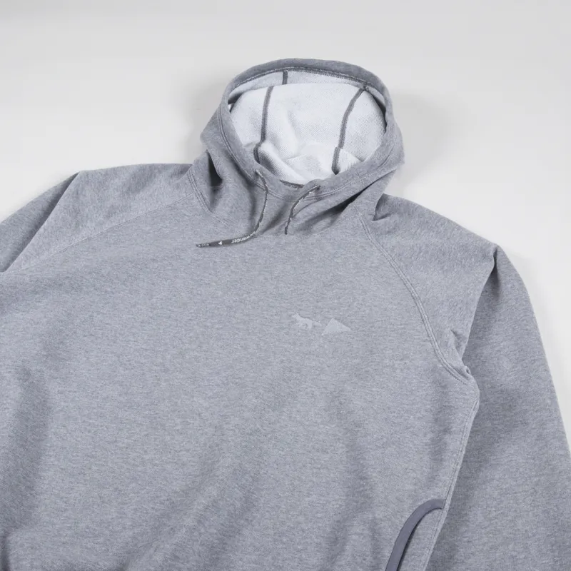 And Wander x Maison Kitsune Dry Cotton Hoodie Grey