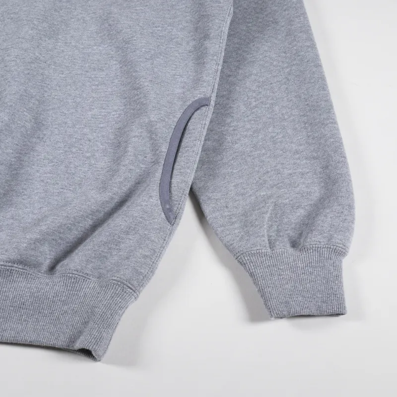 And Wander x Maison Kitsune Dry Cotton Hoodie Grey-6