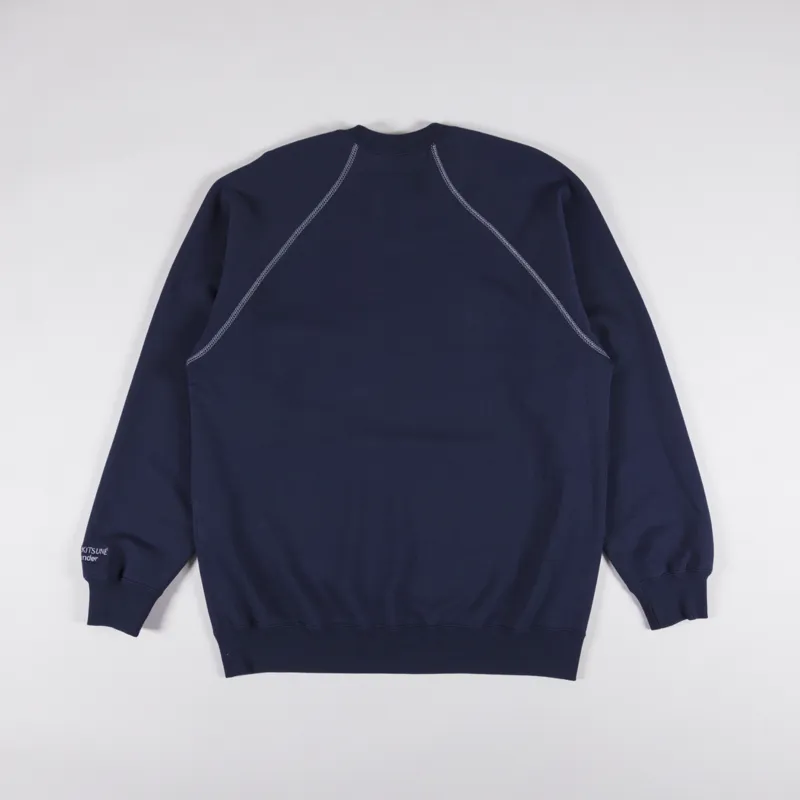 スウェット・トレーナー \"and wander x Maison Kitsune\" crewneck And Wander x Maison Kitsune Dry Cotton Sweatshirt Navy Blue