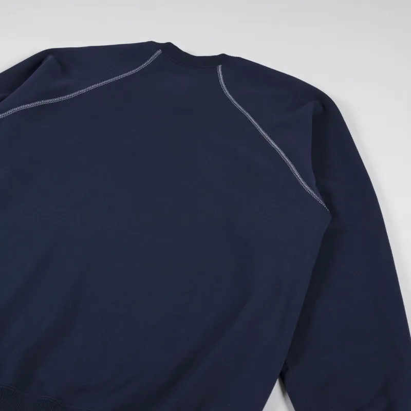 And Wander x Maison Kitsune Dry Cotton Sweat Navy-3