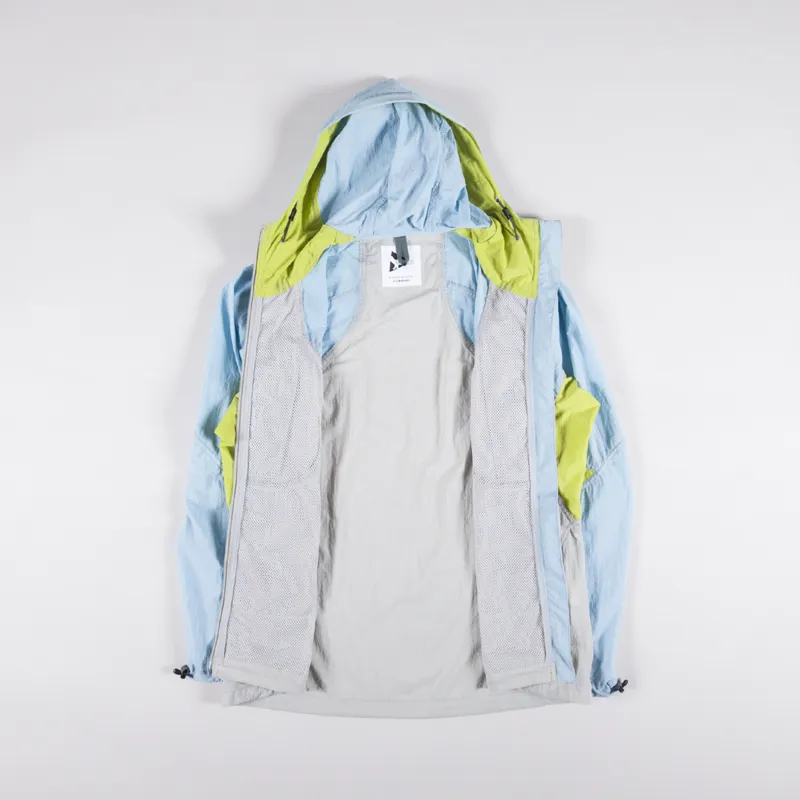 And Wander x Maison Kitsune Hiking Jacket Light Blue-1