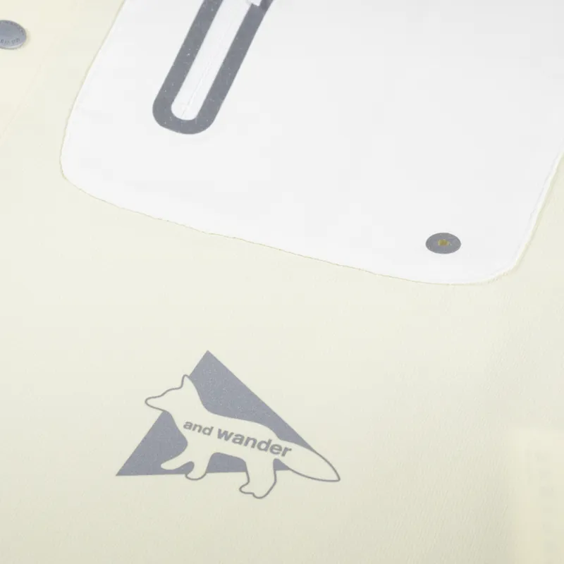 And Wander x Maison Kitsune Hiking Shirt Yellow-4