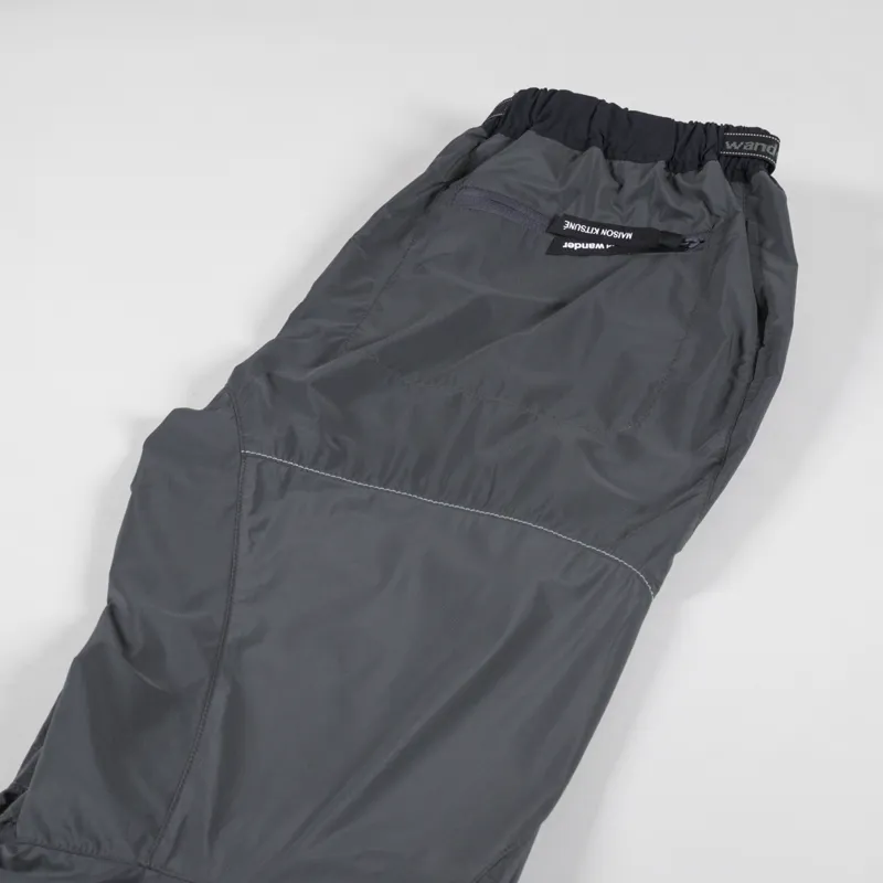 And Wander x Maison Kitsune Mens Ultra Lightweight Pants Charcoal