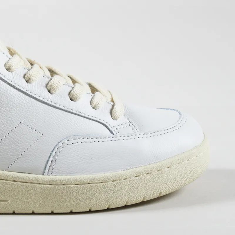 Veja Womens V-12 Stitch OT Leather Shoes Extra White Khaki-5