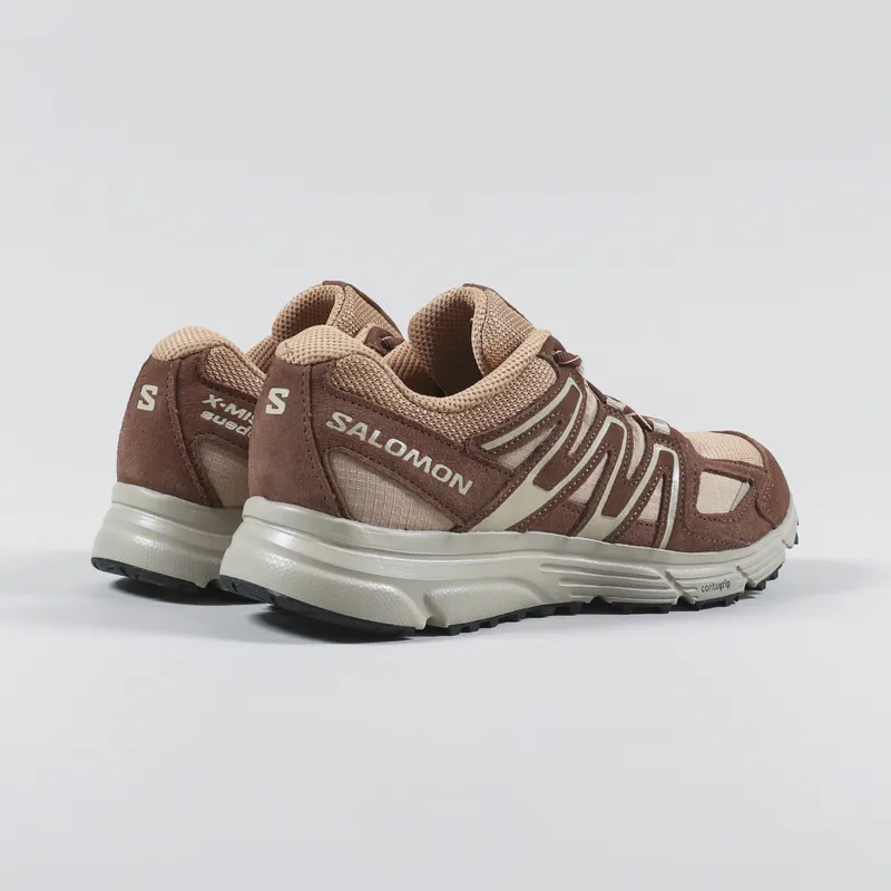 Salomon X-Mission 4 Suede Shoes Fenugreek Acorn Rainy Day-3