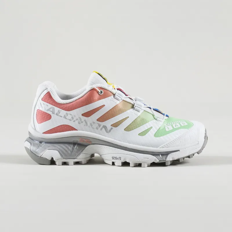 Salomon Womens XT-4 OG Shoes White Green Ash Coral-4