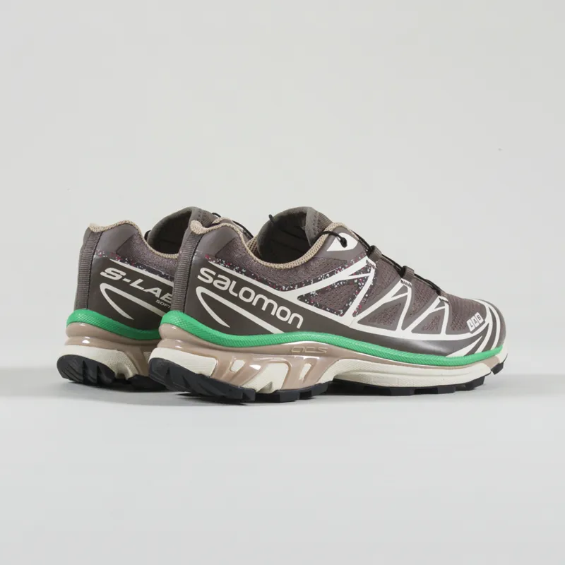 Salomon XT-6 Mindful Shoes Falcon Almond Milk Bright Green-3