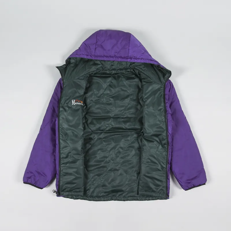 Manastash Y2K Reversible Hoodie Dark Green-2