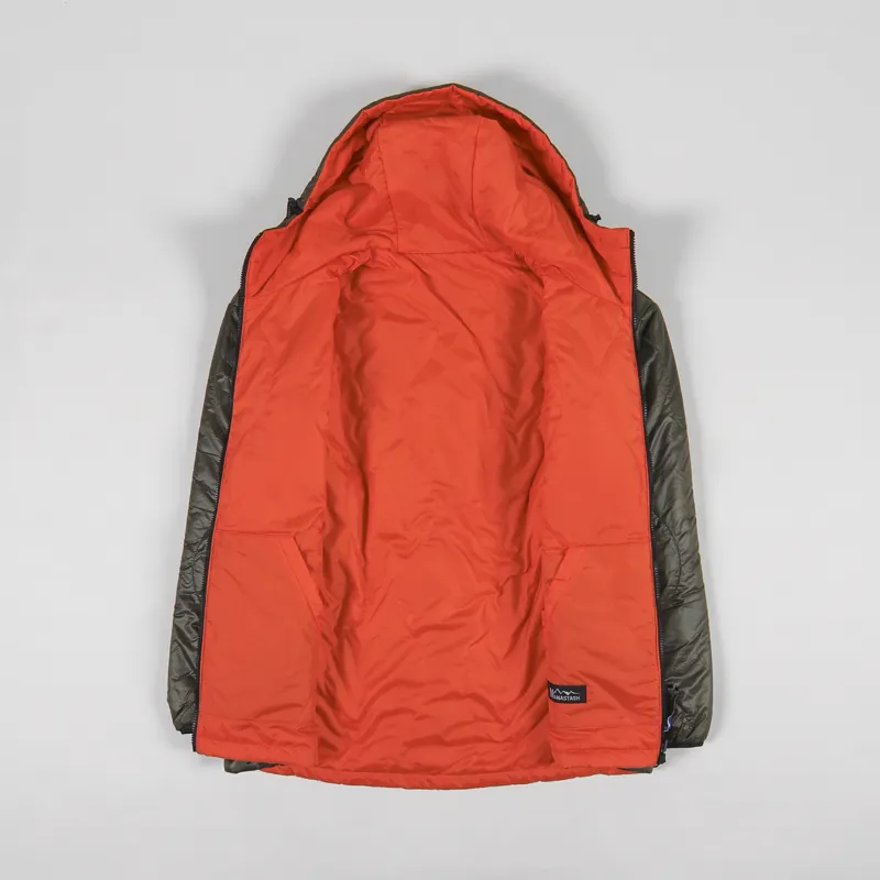 Manastash Y2K Reversible Hoodie Olive-2