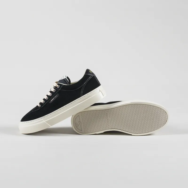 Stepney Workers Club Dellow 02 Cup Suede Shoes Black White