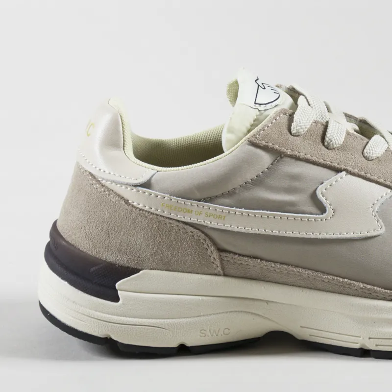 Stepney Workers Club Osier S-Strike Suede Mix Shoes Light Grey White-4