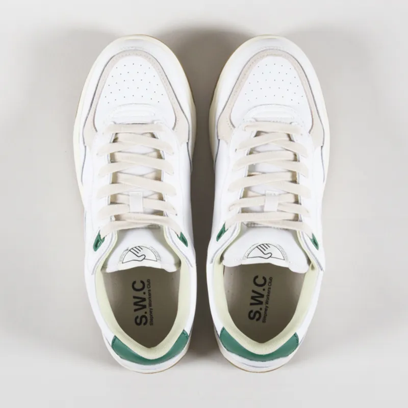 Stepney Workers Club Pro Cup 01 Leather Shoes White Green-6