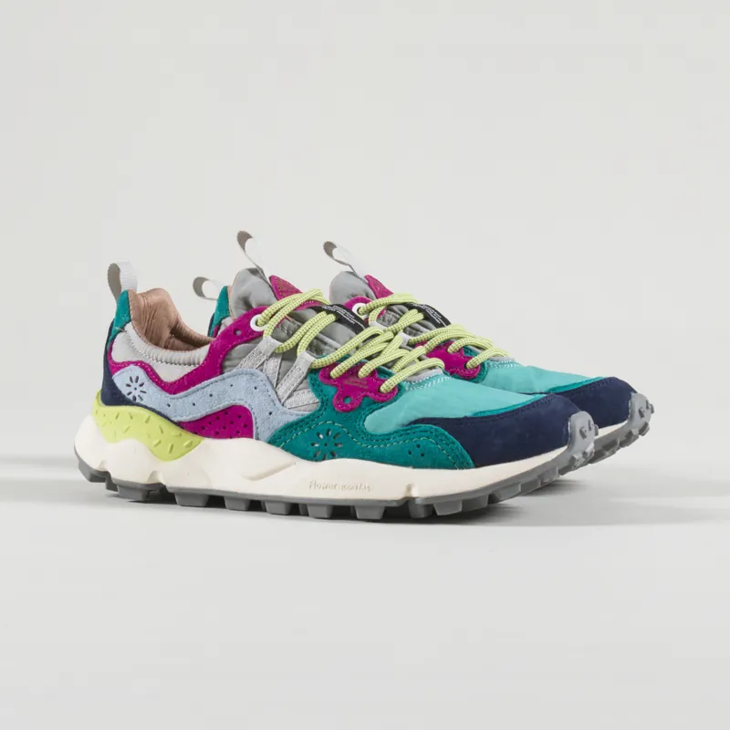 Flower Mountain Womens Yamano 3 Shoes Violet Aqua Green