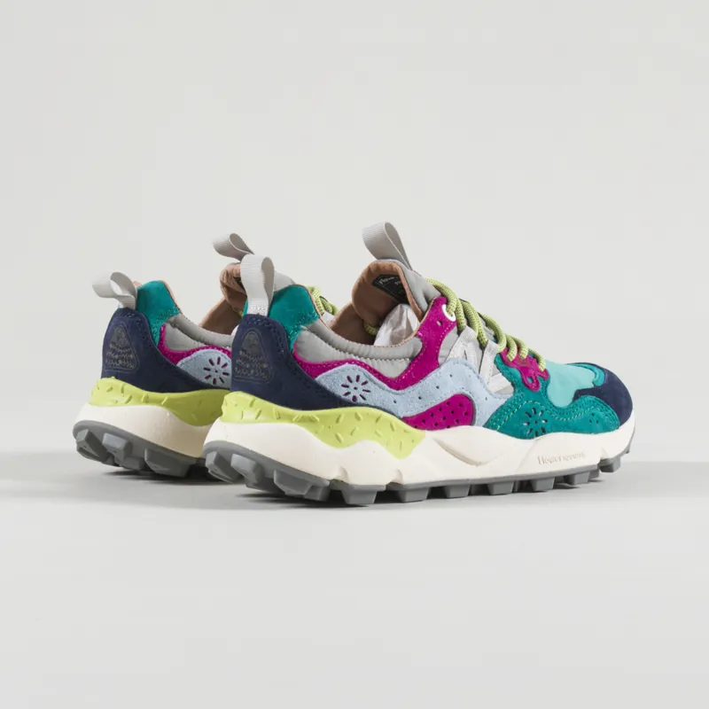 Flower Mountain Womens Yamano 3 Shoes Violet Aqua Green-3