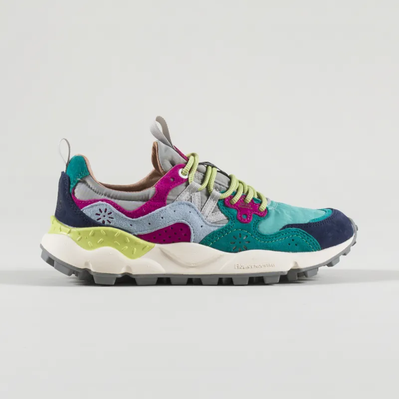 Flower Mountain Womens Yamano 3 Shoes Violet Aqua Green-4