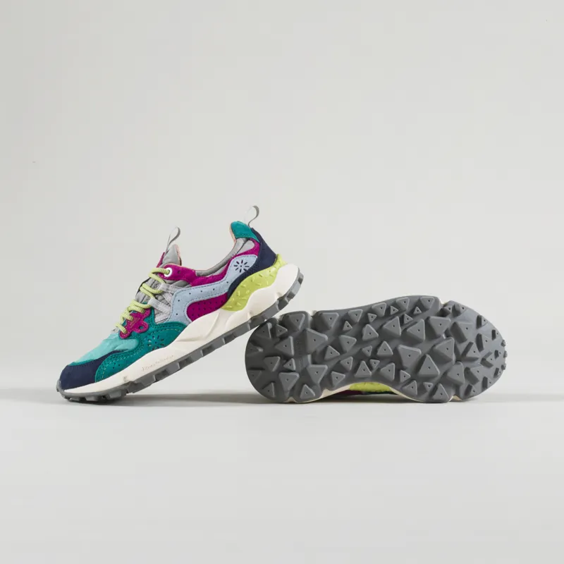 Flower Mountain Womens Yamano 3 Shoes Violet Aqua Green-2