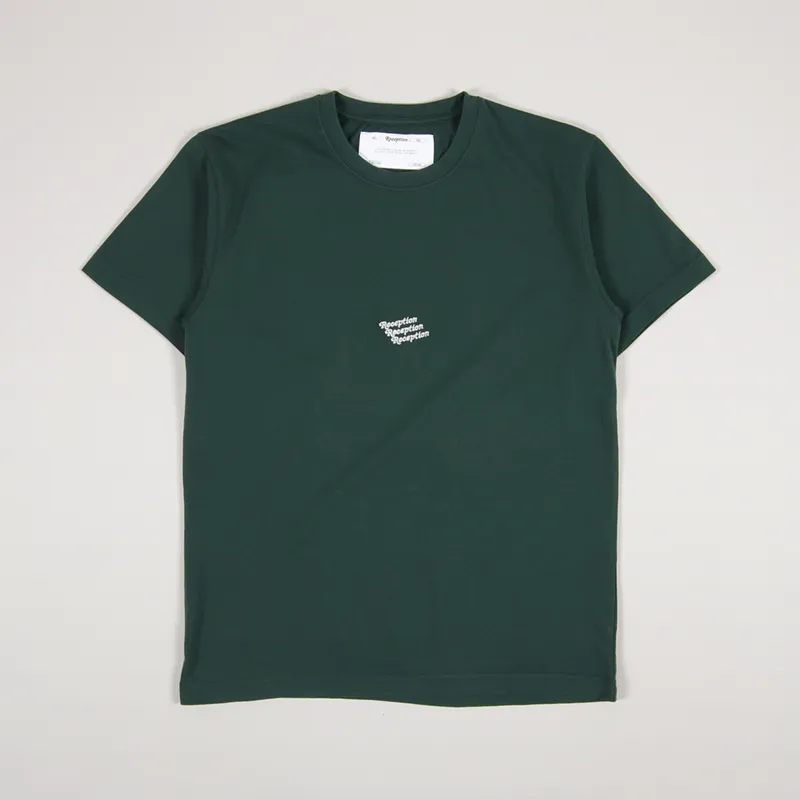 Reception Triple Logo T Shirt Hunter Green-1