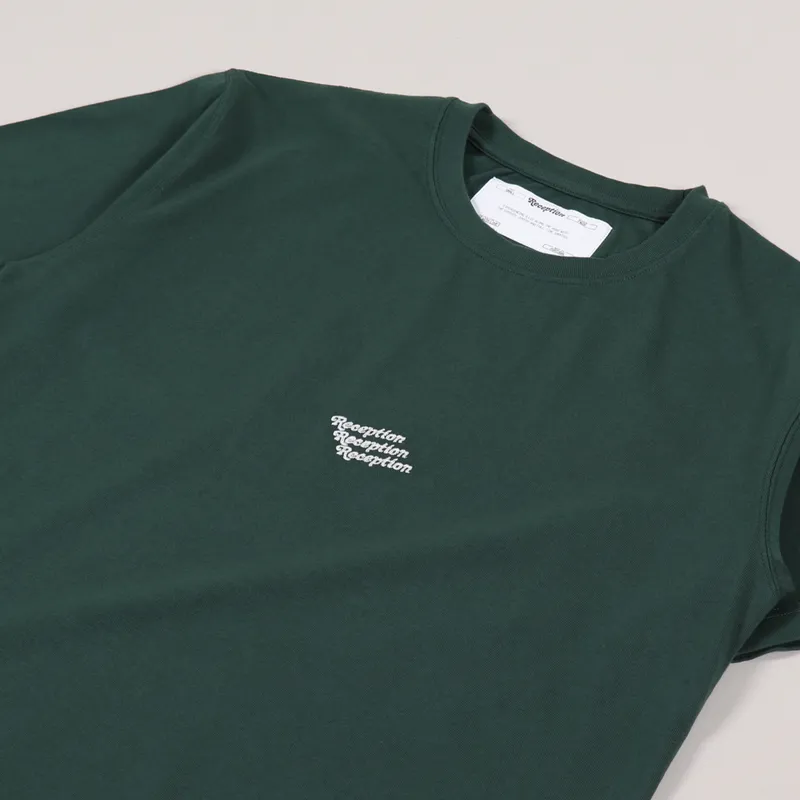Reception Triple Logo T Shirt Hunter Green-3