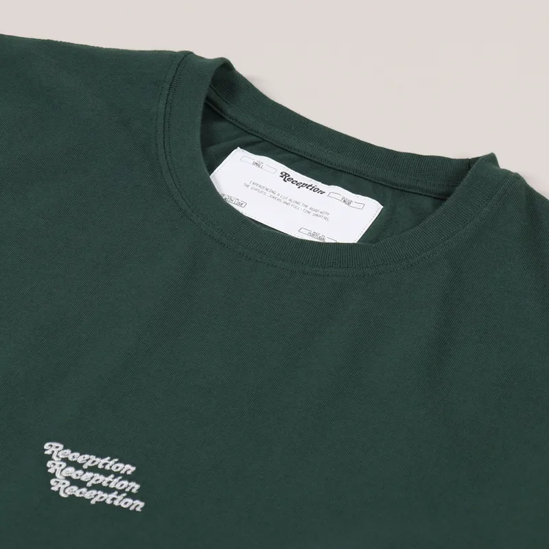 Reception Triple Logo T Shirt Hunter Green-4