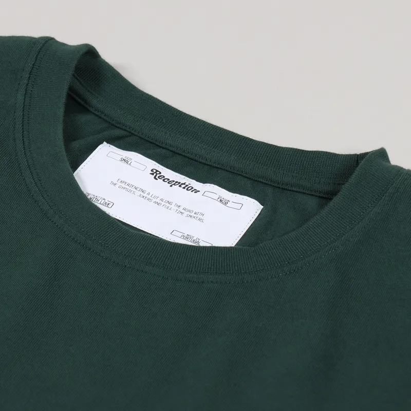 Reception Triple Logo T Shirt Hunter Green-5