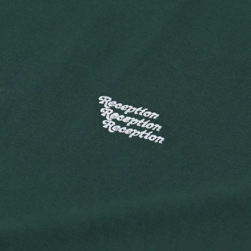 Reception Triple Logo T Shirt Hunter Green-7