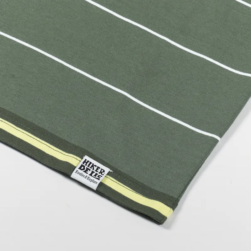 Hikerdelic Yarn Dyed Stripe T Shirt Green-1