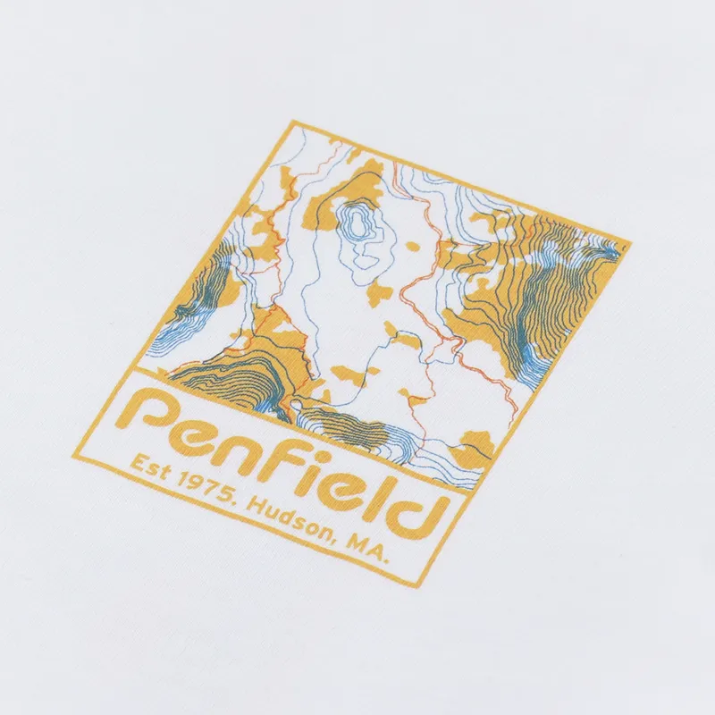 Penfield Yosemite Trail Back Graphic Long Sleeve T Shirt White-7
